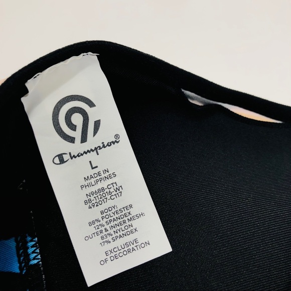 NWT Champion Strappy Back Geo Print Sports Bra LRG - Picture 5 of 8